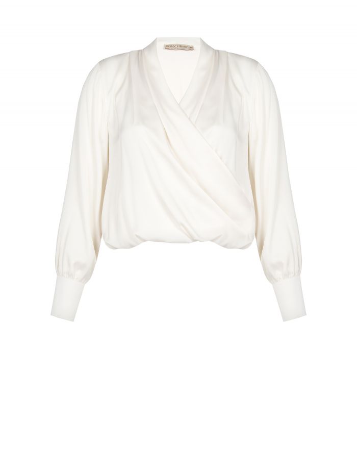 Curvy Boxy Satin Blouse  Rinascimento