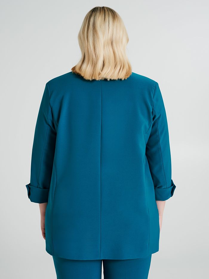 Offene Curvy-Jacke aus technischem Gewebe  Rinascimento