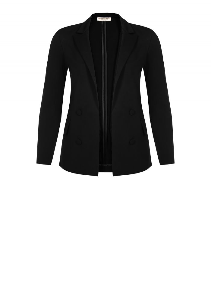 Curvy Open Jacket in Milano Stitch.  Rinascimento