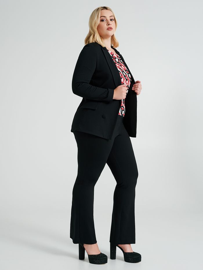 Curvy Open Jacket in Milano Stitch.  Rinascimento