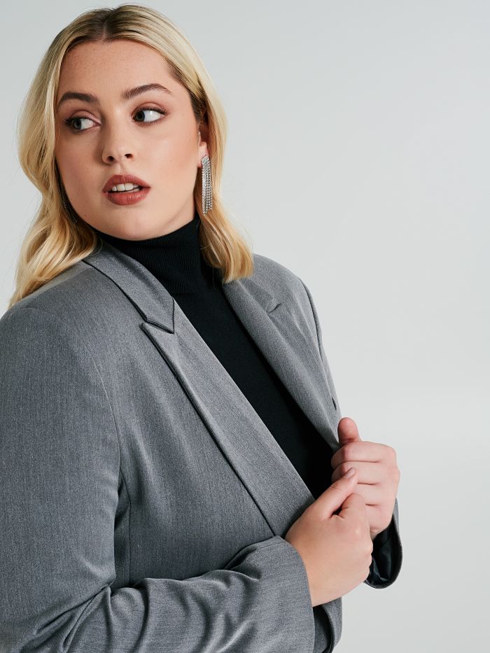 Giacca Curvy a due bottoni in fresco lana  Rinascimento