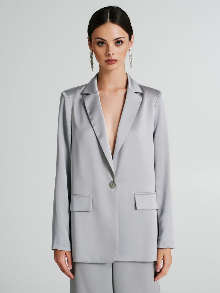 Giacca blazer oversize in raso  Rinascimento