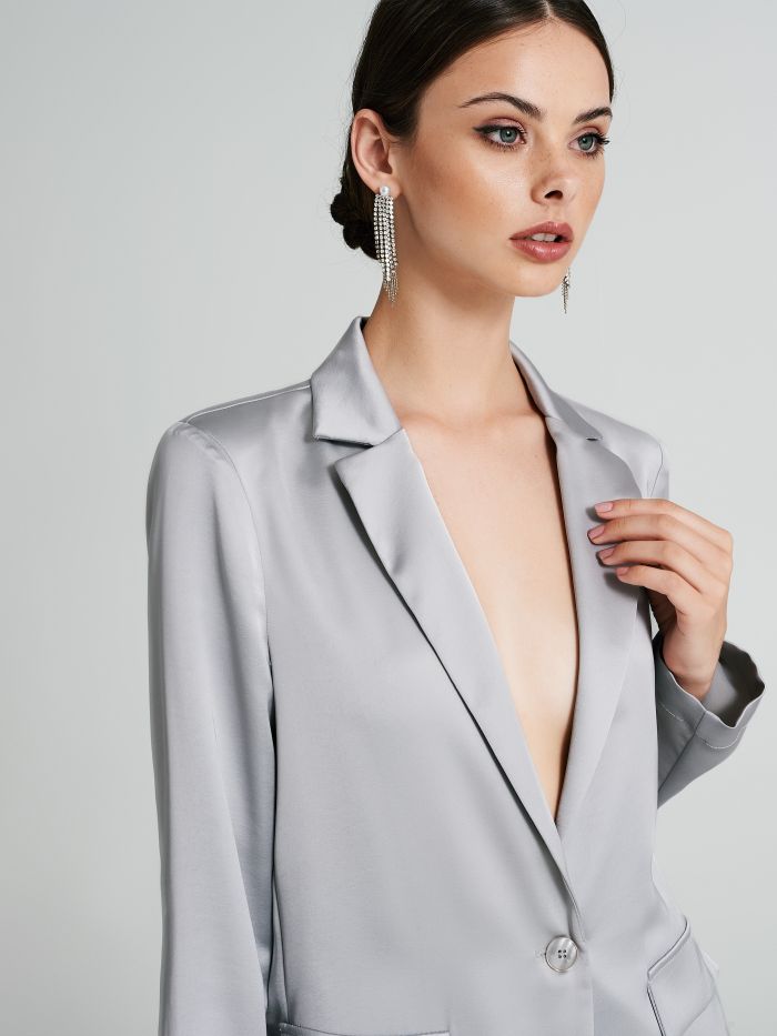 Giacca blazer oversize in raso  Rinascimento