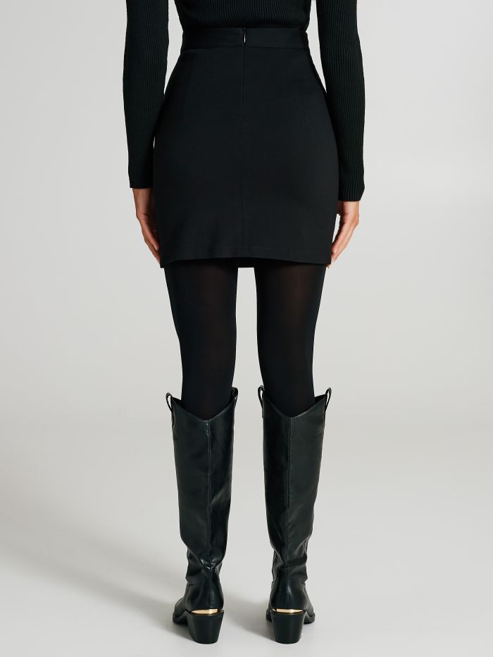Short pencil skirt with resin patches  Rinascimento