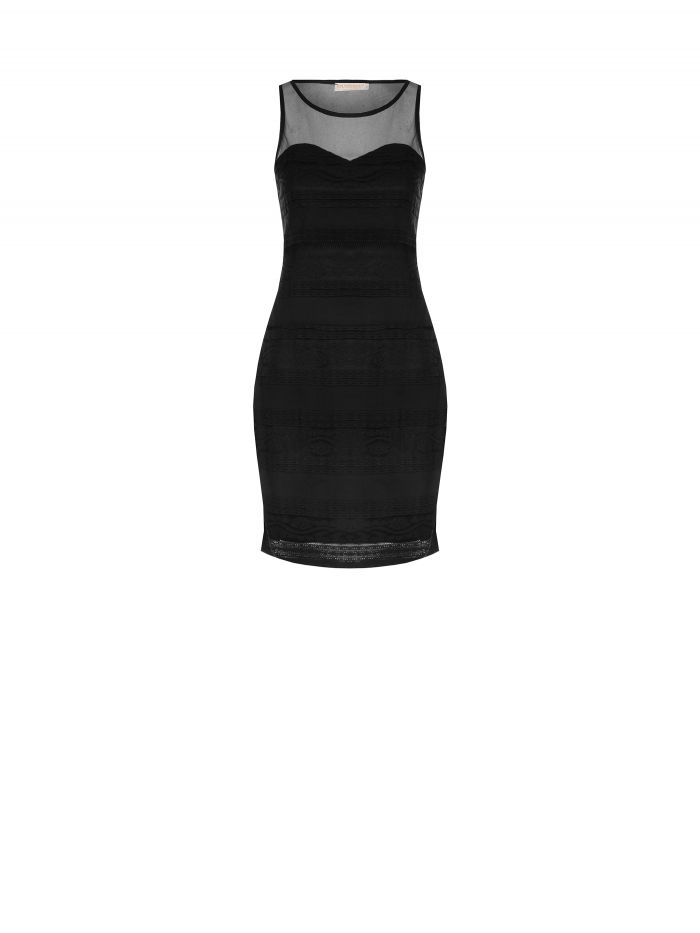 Sheath dress with tulle insert  Rinascimento