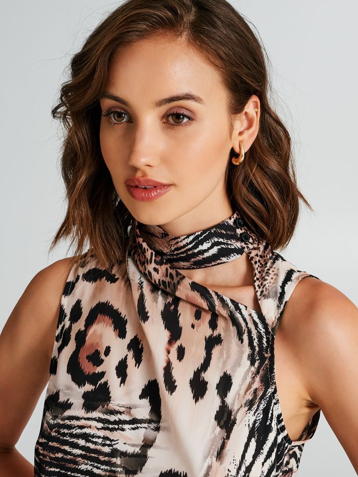 Top sfiancato animalier  Rinascimento