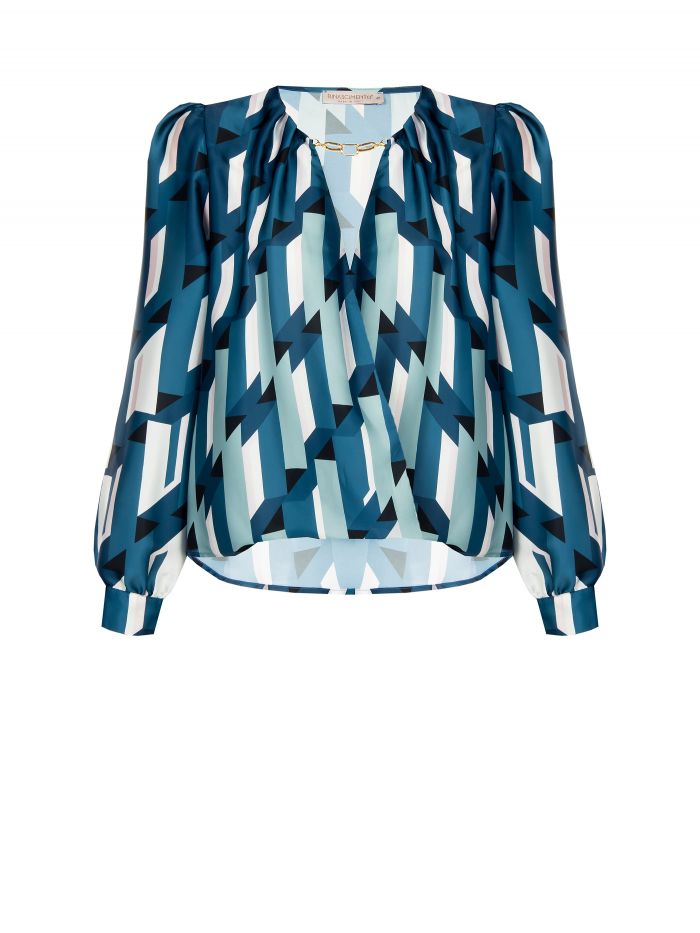 Blusa Curvy con stampa geometrica  Rinascimento