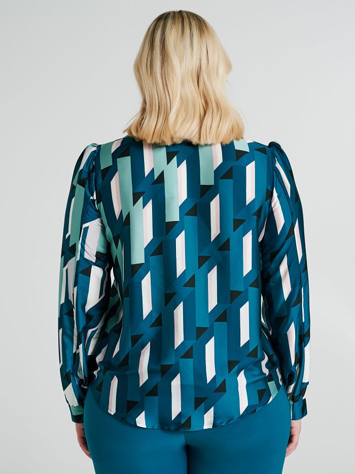 Blusa Curvy con stampa geometrica  Rinascimento