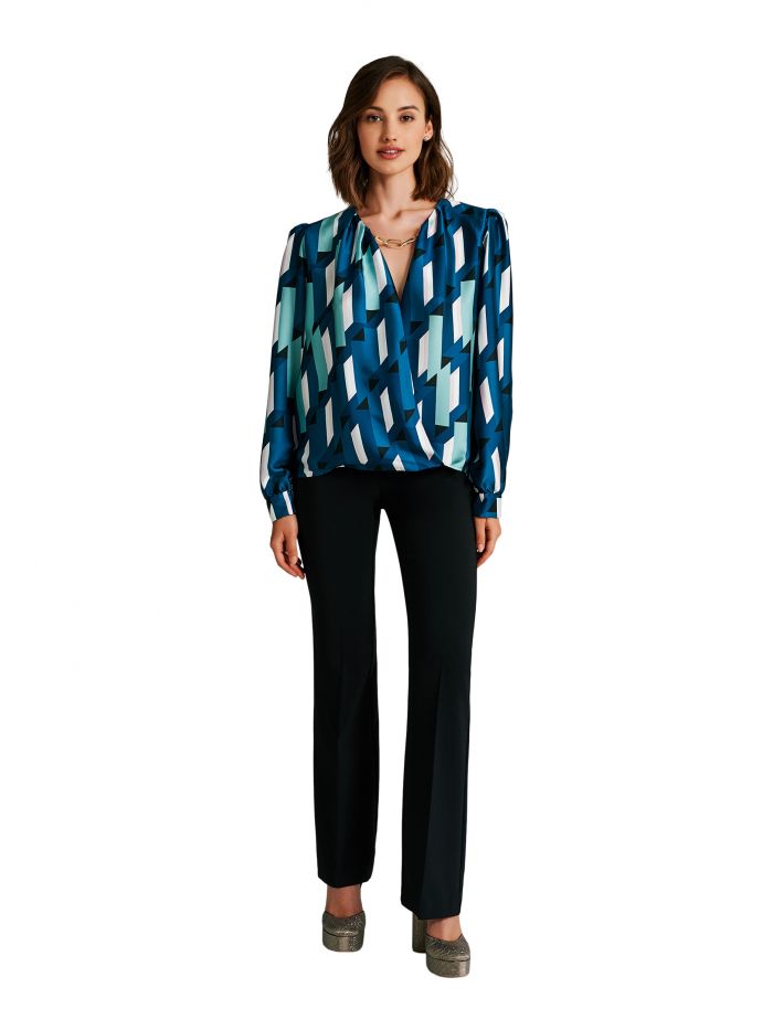 Blusa Curvy con stampa geometrica  Rinascimento