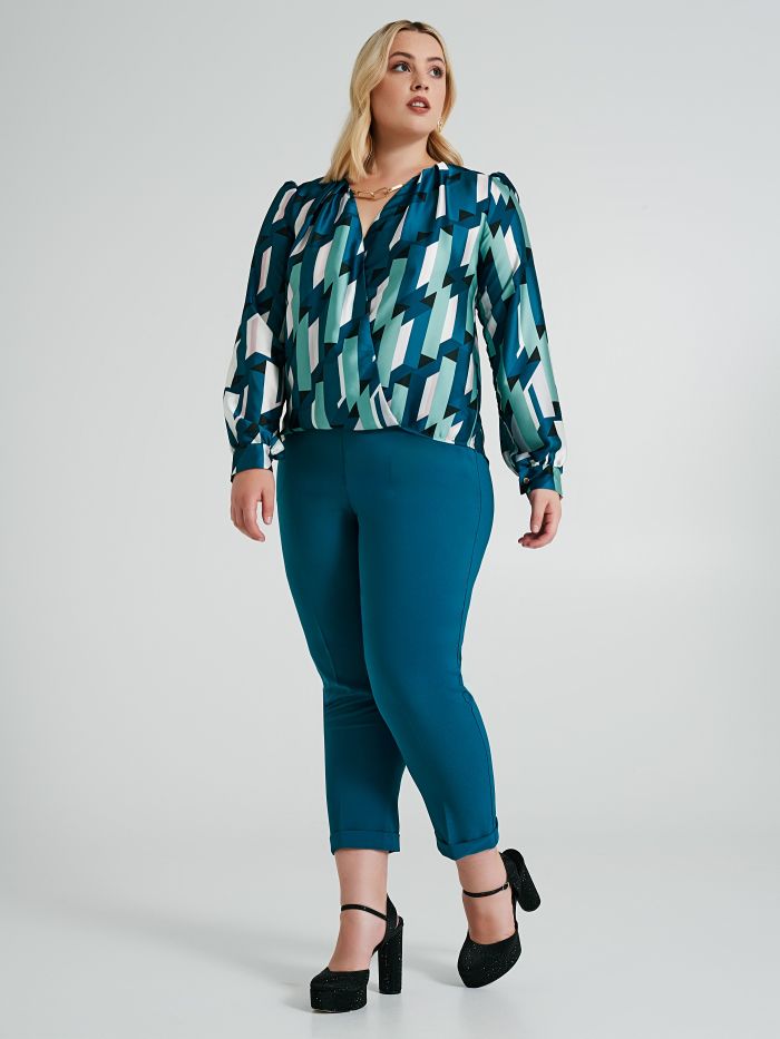 Blusa Curvy con stampa geometrica  Rinascimento