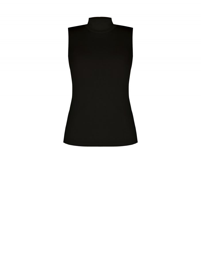 100% ECOVERO® viscose sleeveless turtleneck top  Rinascimento