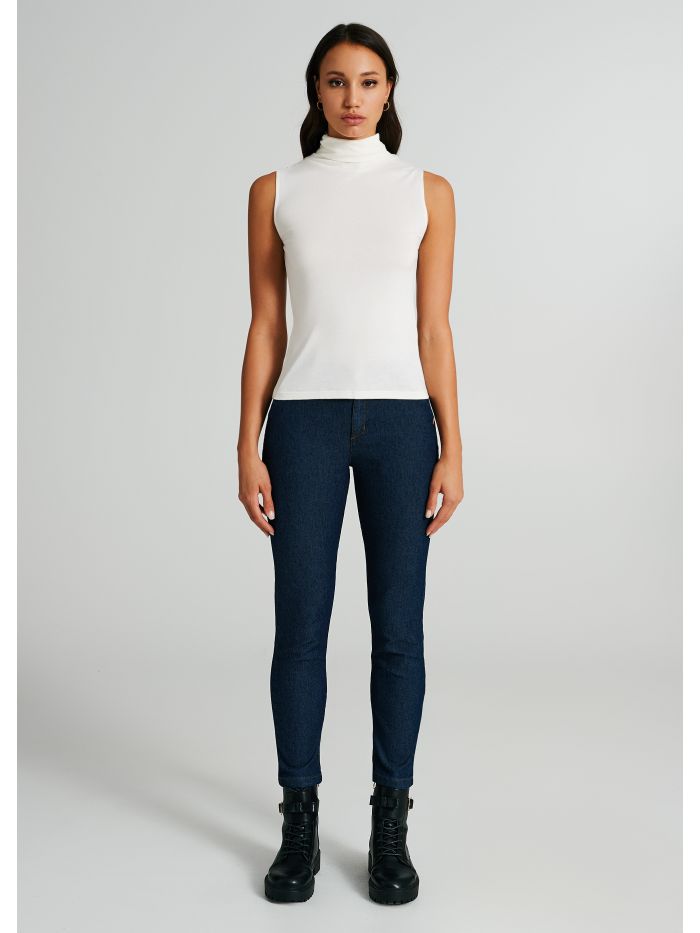 100% ECOVERO® viscose sleeveless turtleneck top  Rinascimento