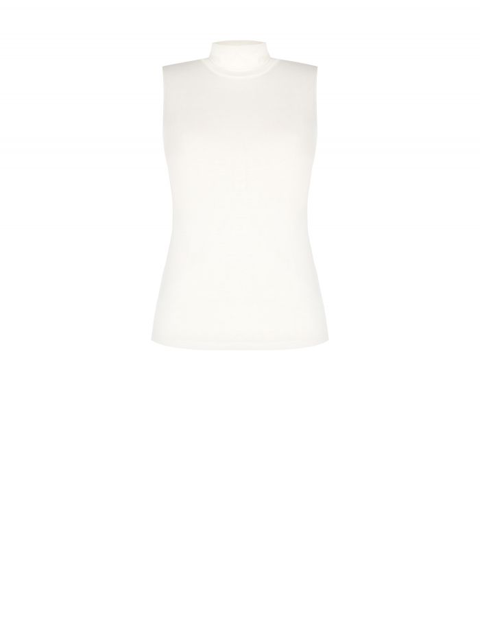 100% ECOVERO® viscose sleeveless turtleneck top  Rinascimento