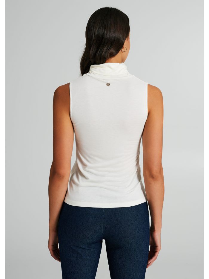 100% ECOVERO® viscose sleeveless turtleneck top  Rinascimento