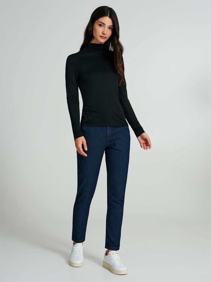 100% ECOVERO® viscose turtleneck top  Rinascimento