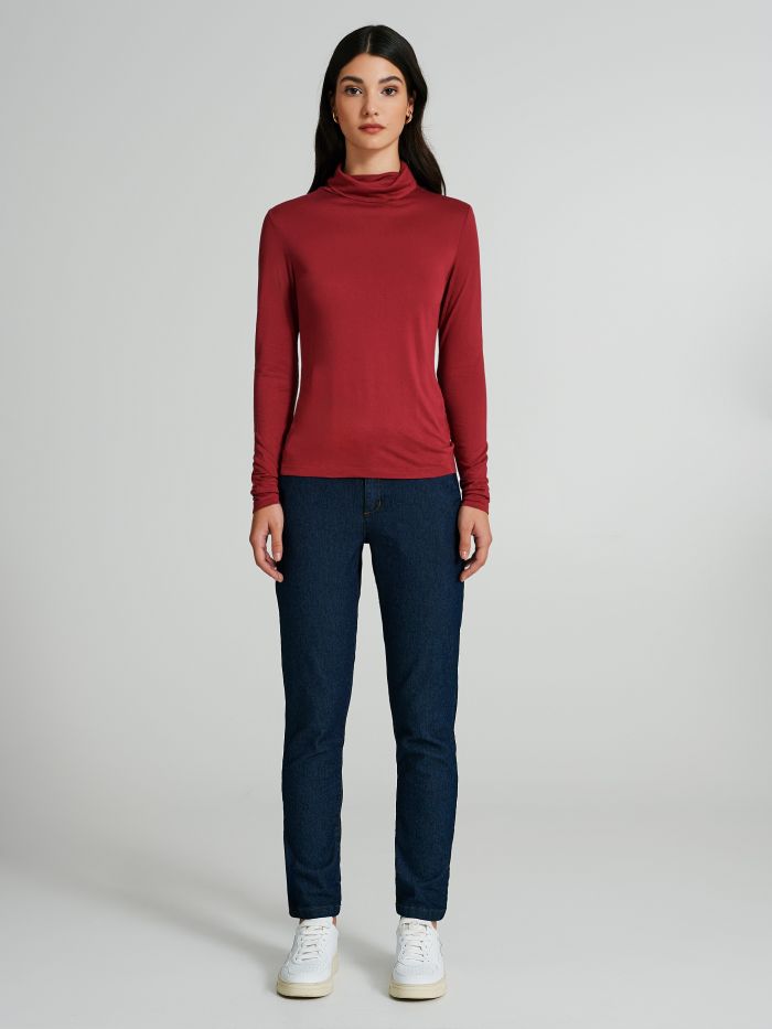 Top col roulé100 % viscose ECOVERO®  Rinascimento