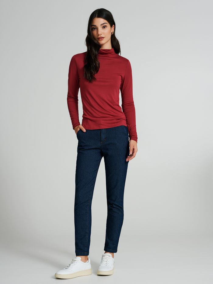 Top col roulé100 % viscose ECOVERO®  Rinascimento