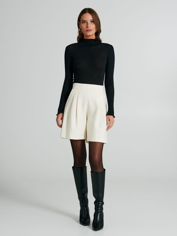 Cashmere-blend turtleneck knitted top  Rinascimento