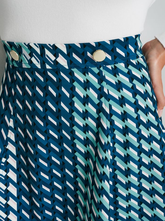 Short geometric print skirt  Rinascimento