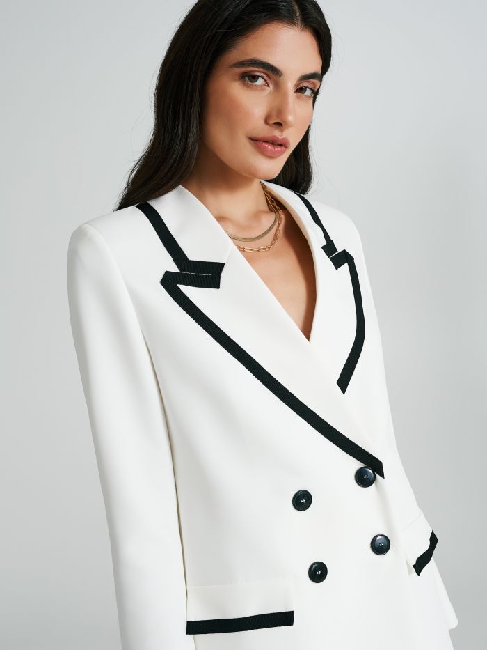 Veste croisée à revers bicolore  Rinascimento