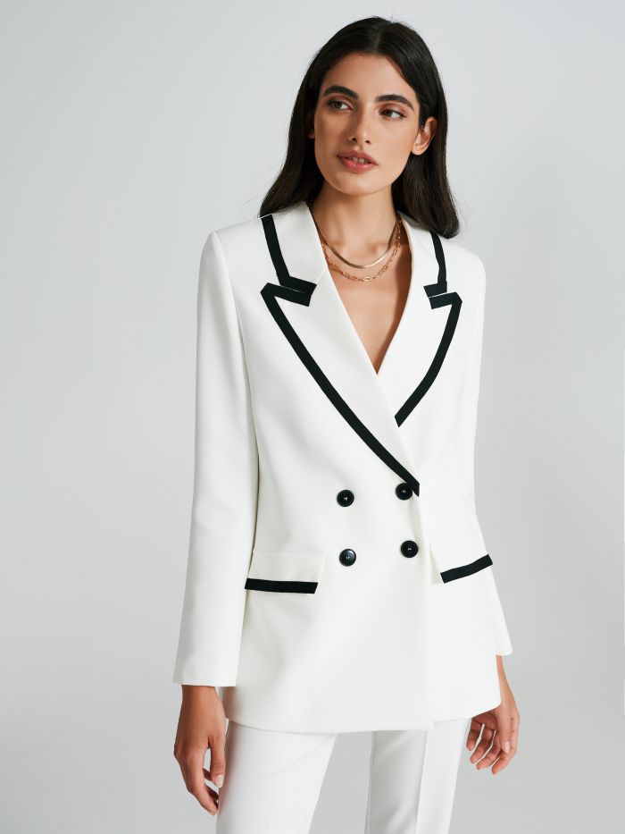Veste croisée à revers bicolore  Rinascimento