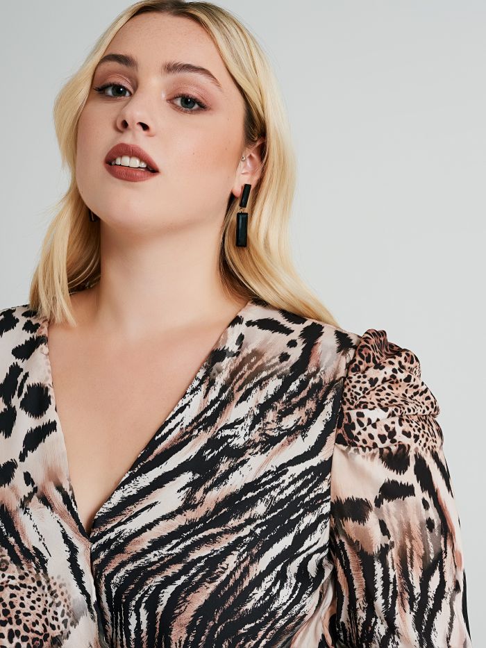 Abito Curvy animalier  Rinascimento