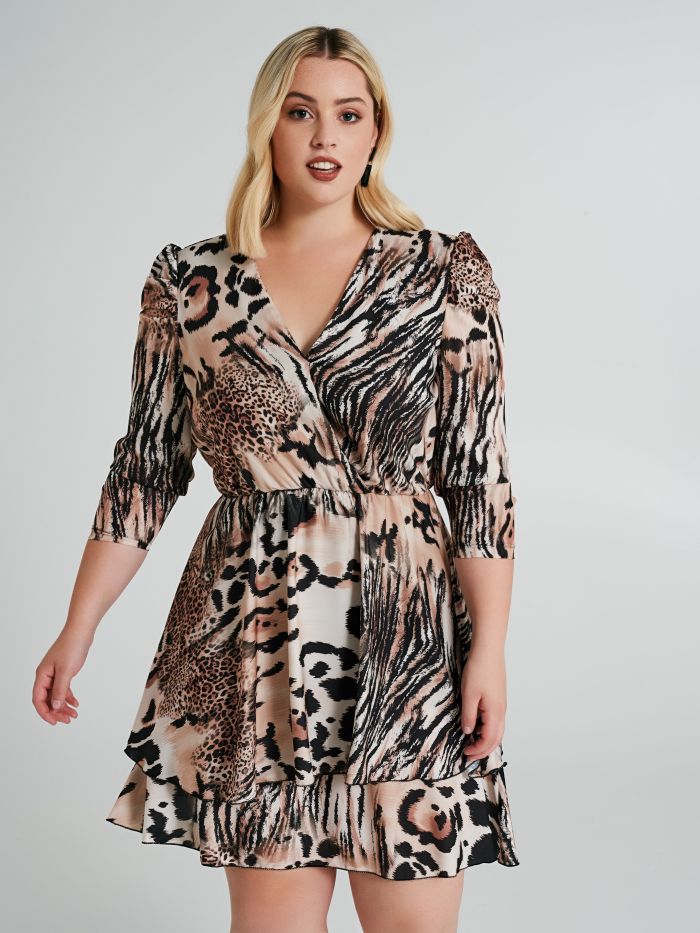 Abito Curvy animalier  Rinascimento