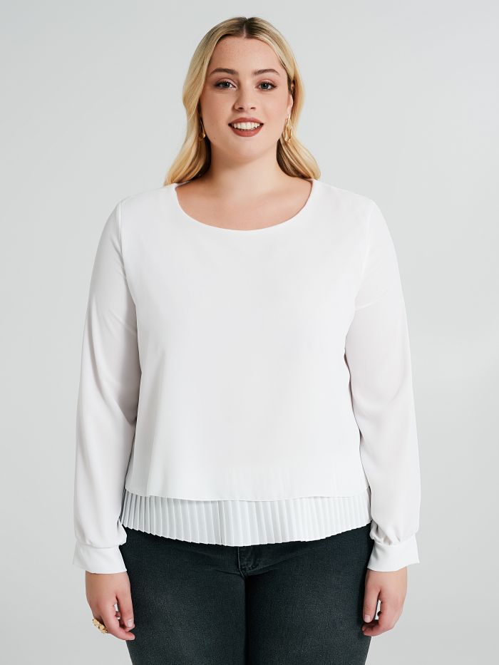 Blusa Curvy con plissè  Rinascimento