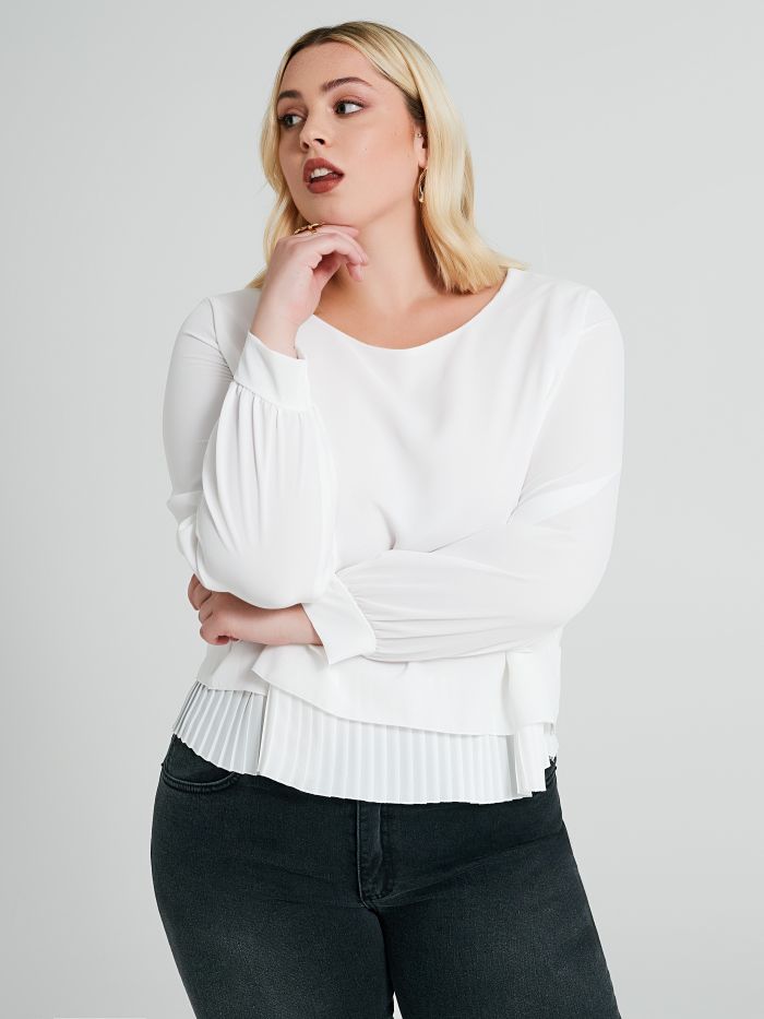 Blusa Curvy con plissè  Rinascimento