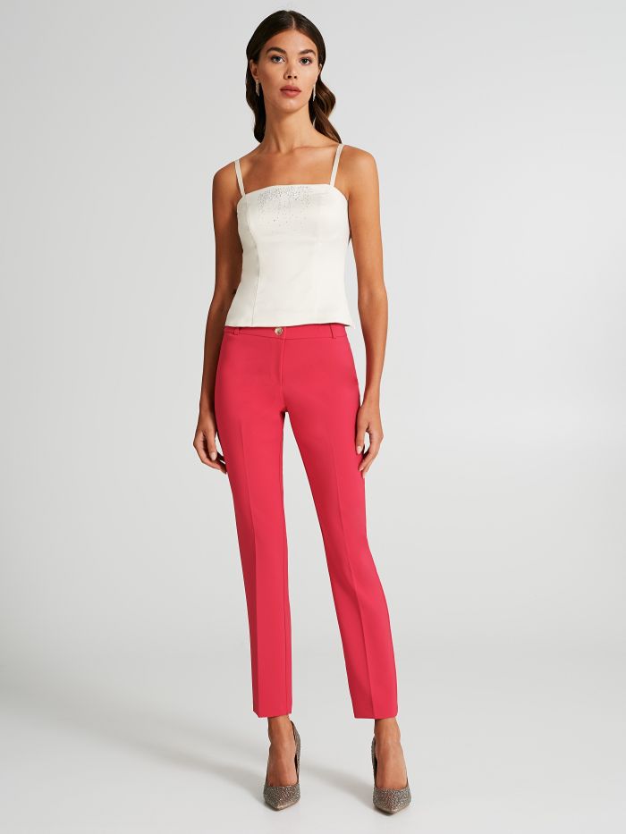 Top sfiancato con strass  Rinascimento