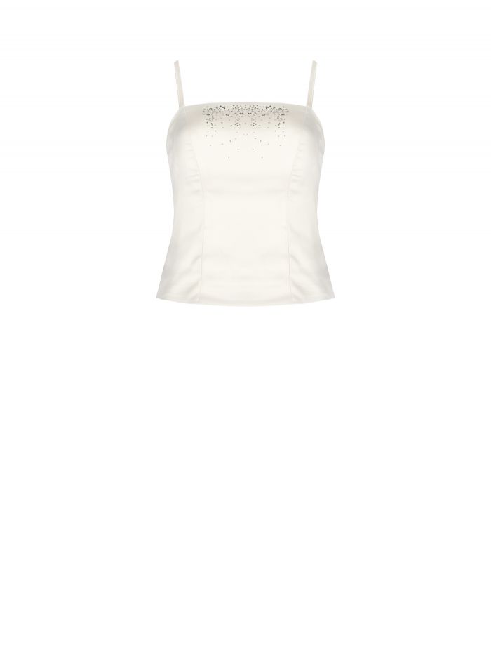 Top sfiancato con strass  Rinascimento
