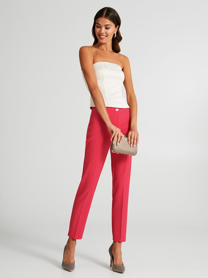 Top sfiancato con strass  Rinascimento