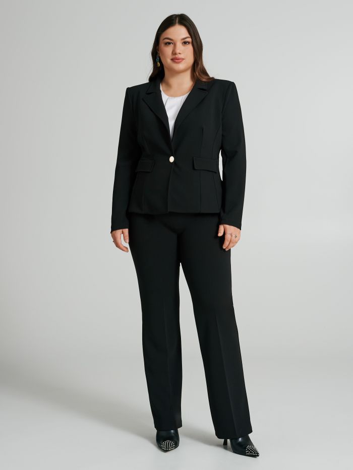 Curvy scuba crepe jacket  Rinascimento