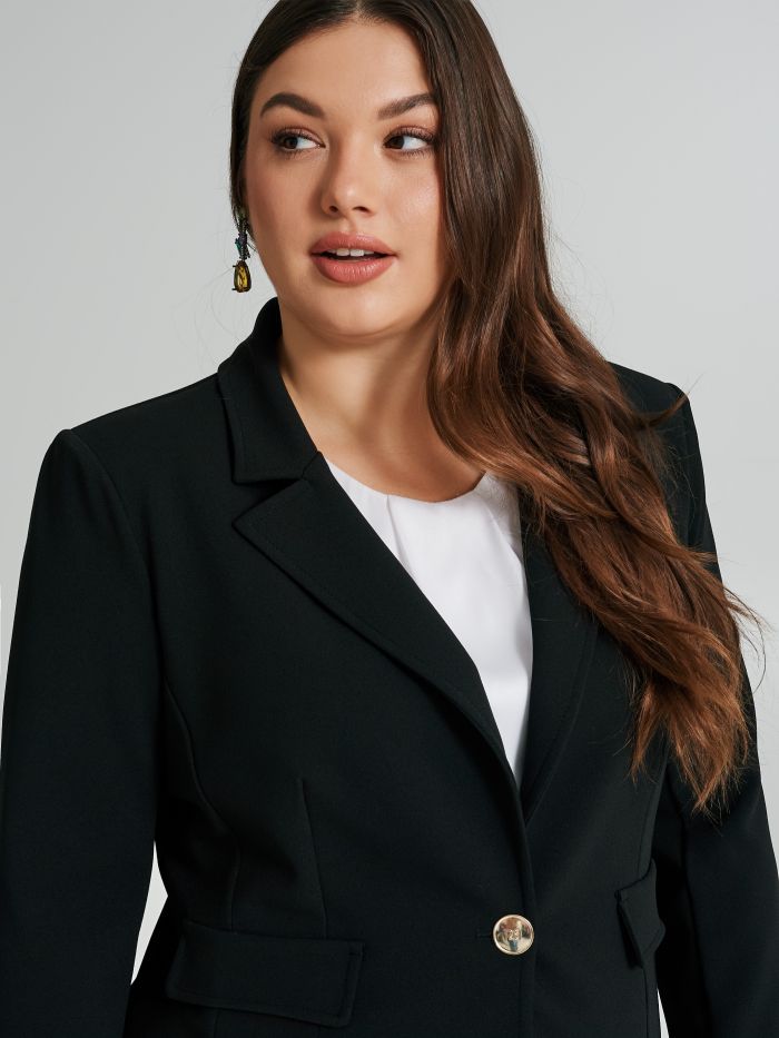 Curvy scuba crepe jacket  Rinascimento