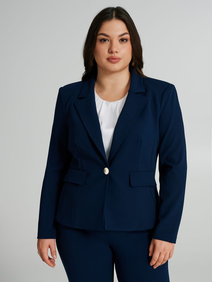 Curvy scuba crepe jacket  Rinascimento
