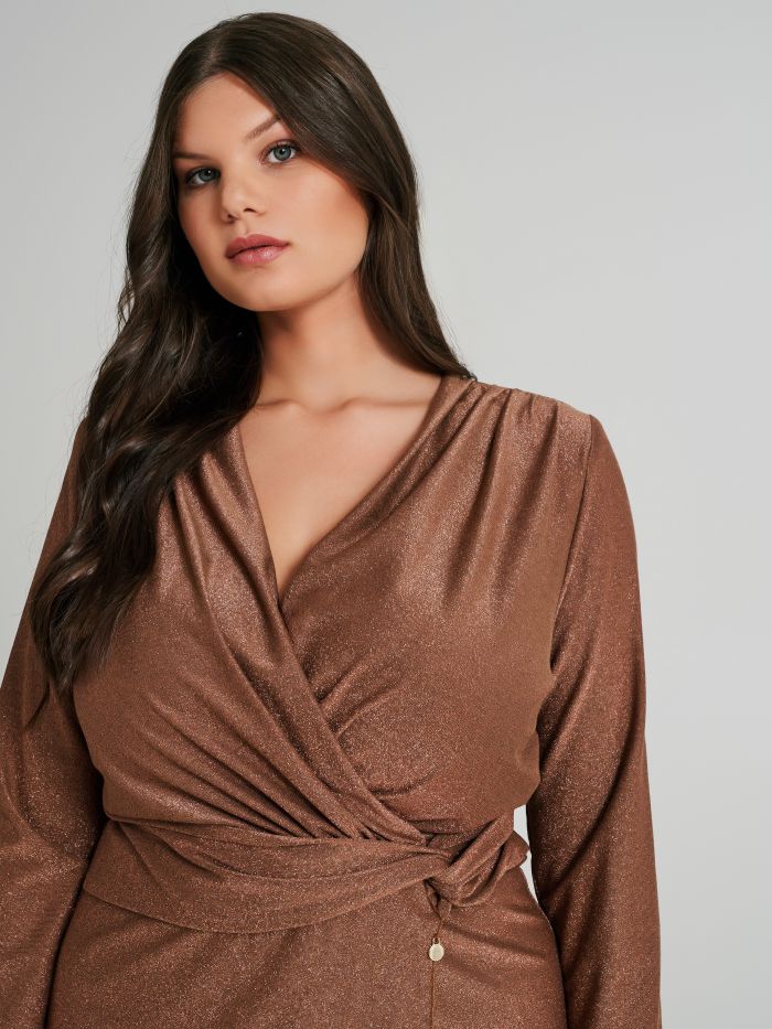 Abito Curvy impero lurex  Rinascimento
