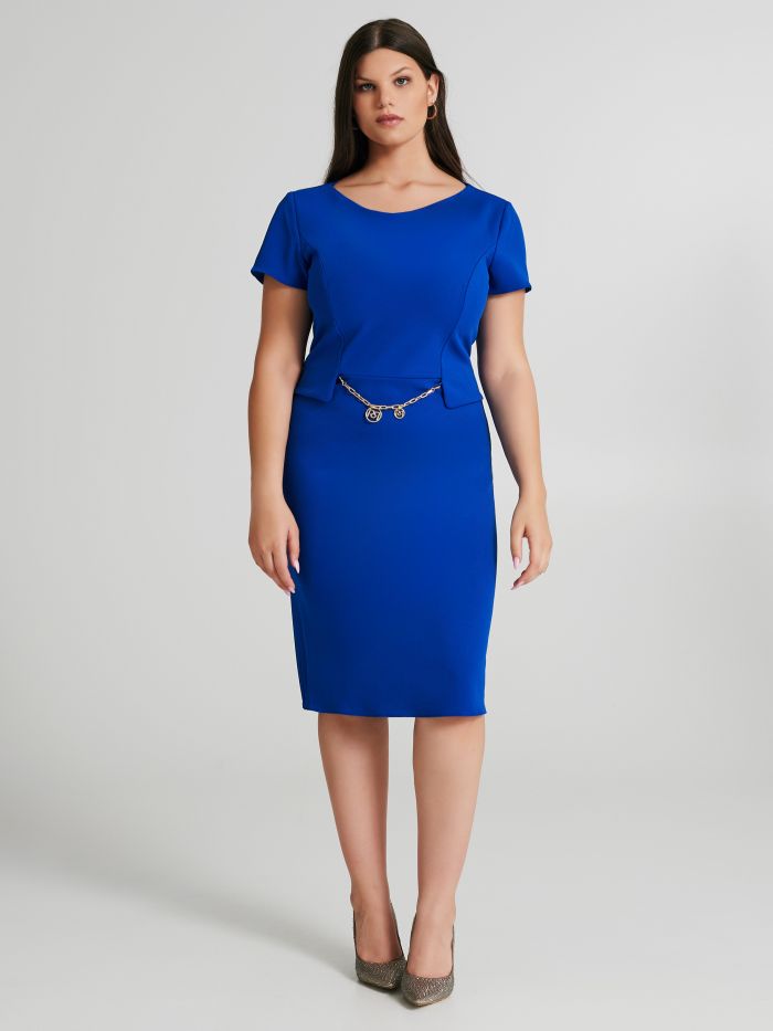 Abito tubino Curvy con catena  Rinascimento