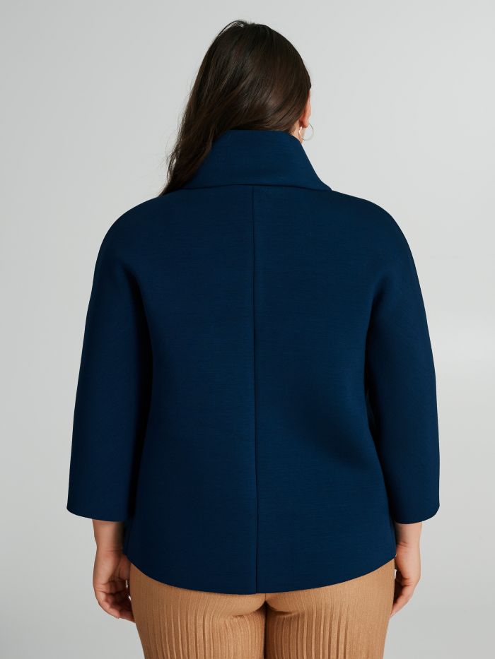 Curvy jacket in soft neoprene  Rinascimento