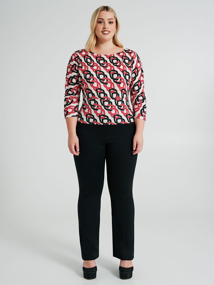 Curvy chain-print blouse  Rinascimento