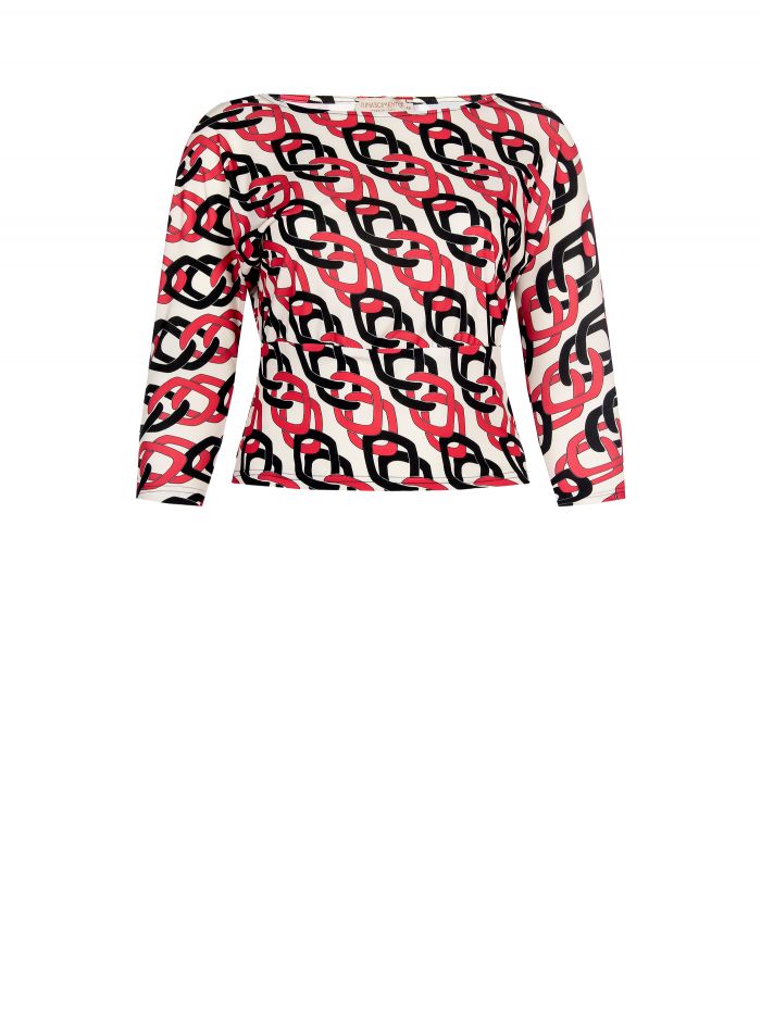 Curvy chain-print blouse  Rinascimento