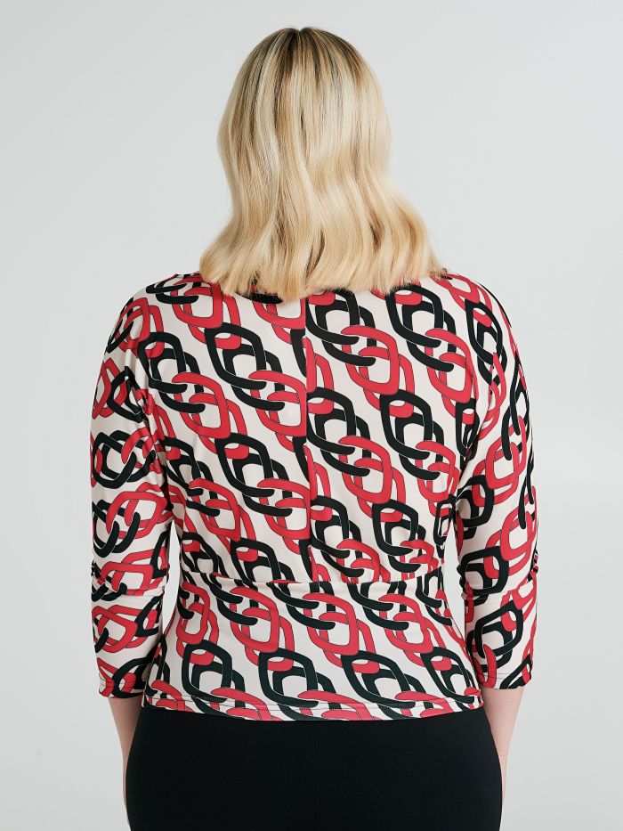Curvy chain-print blouse  Rinascimento