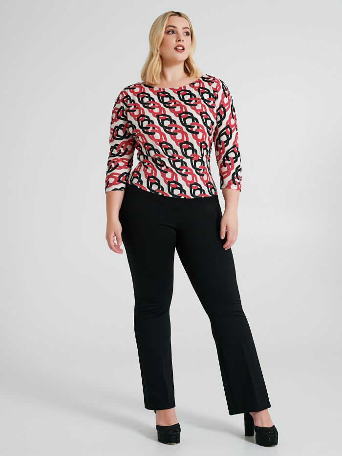 Curvy chain-print blouse  Rinascimento