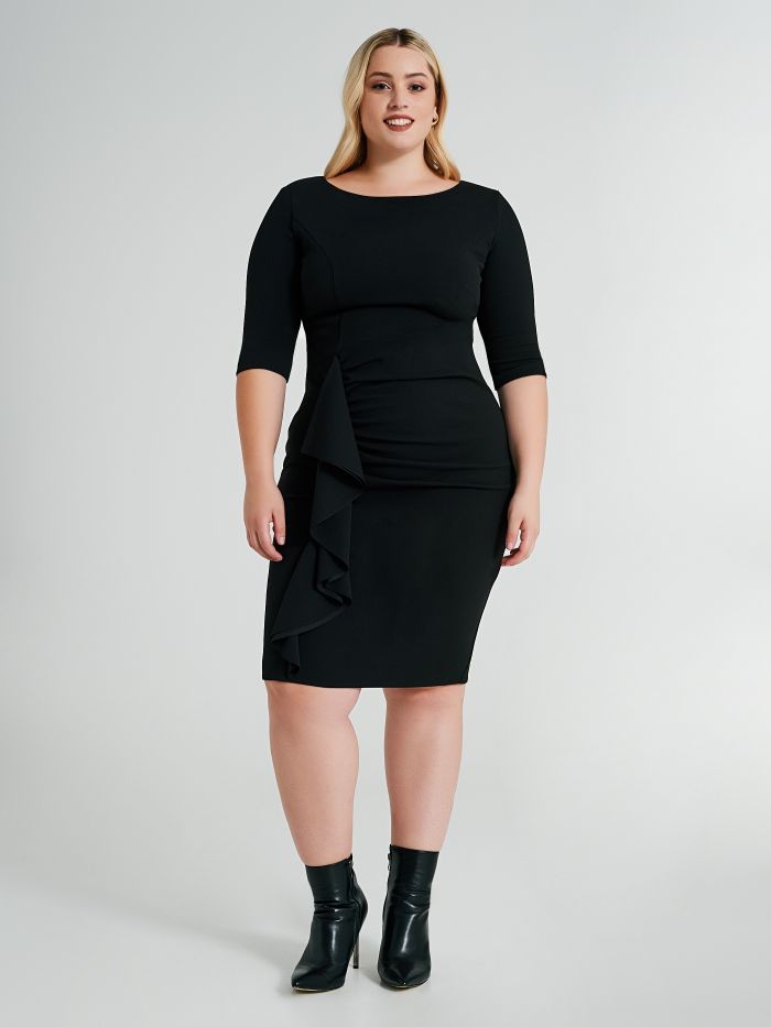 Curvy sheath dress with gathered detail  Rinascimento
