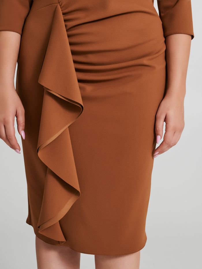 Curvy sheath dress with gathered detail  Rinascimento