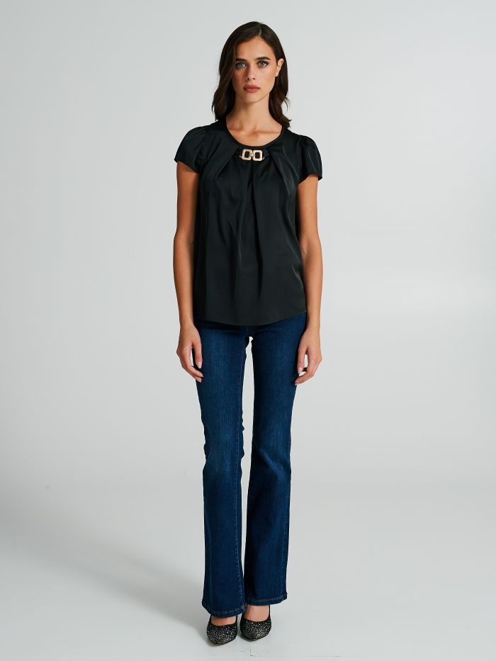 Blusa boxy con dettaglio gioiello  Rinascimento