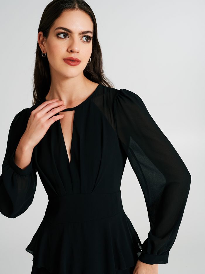 Abito in georgette con balzine  Rinascimento