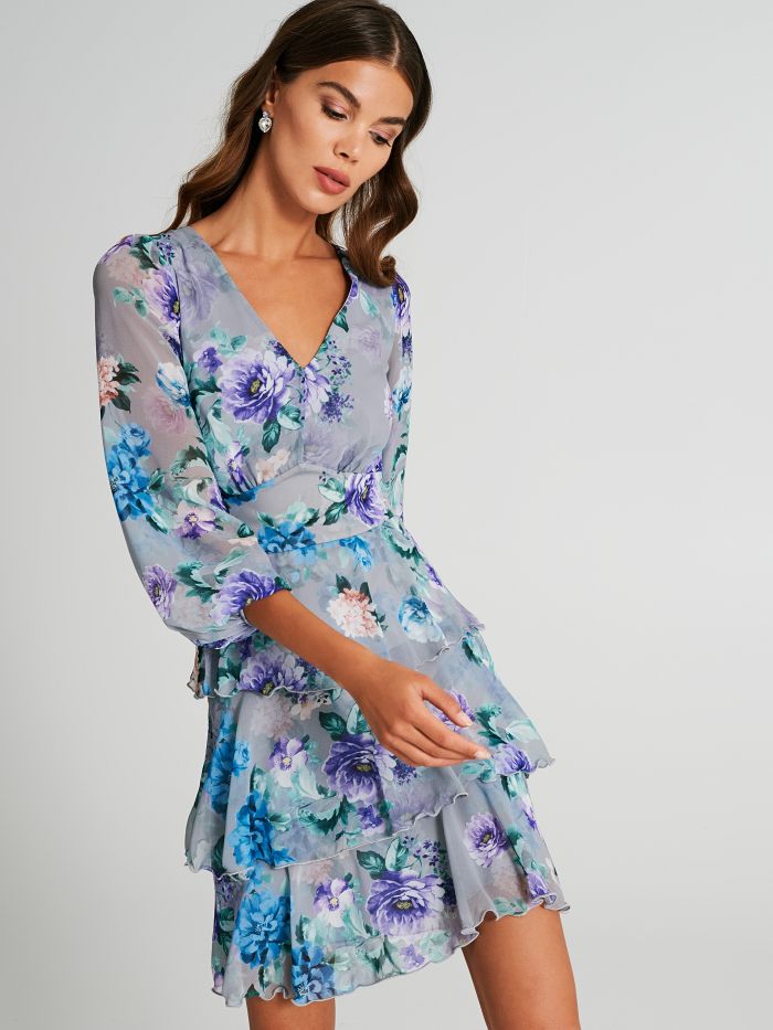Flouncy floral print dress  Rinascimento