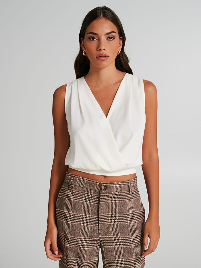 Crossover cowl-neck top  Rinascimento