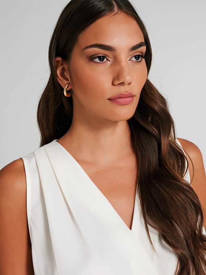 Crossover cowl-neck top  Rinascimento