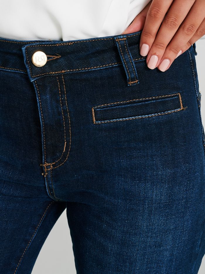 Jeans a zampa lavaggio scuro  Rinascimento